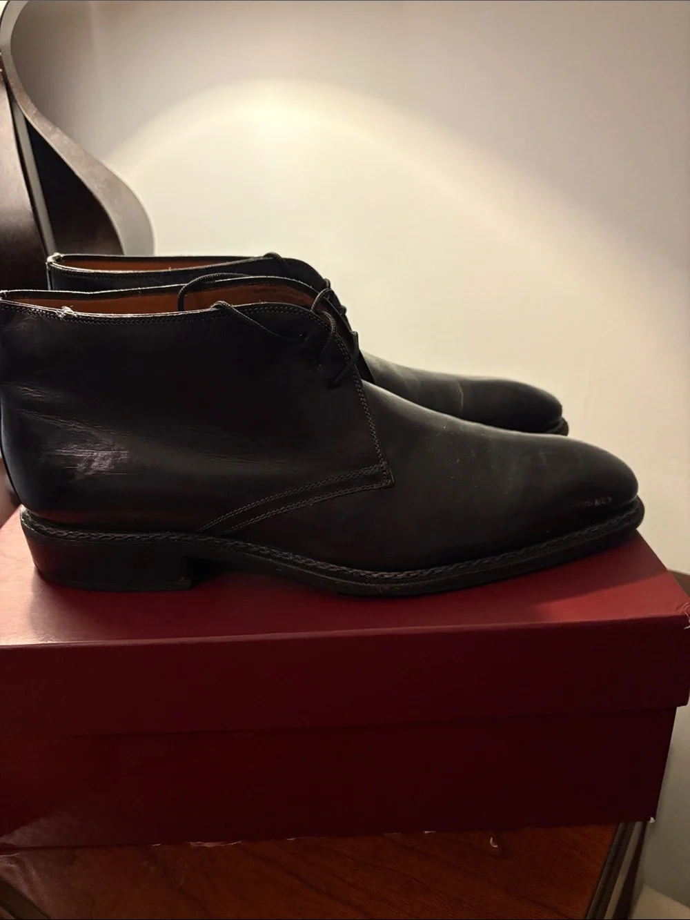 Mezlan Black Leather Men's Chukka Boots